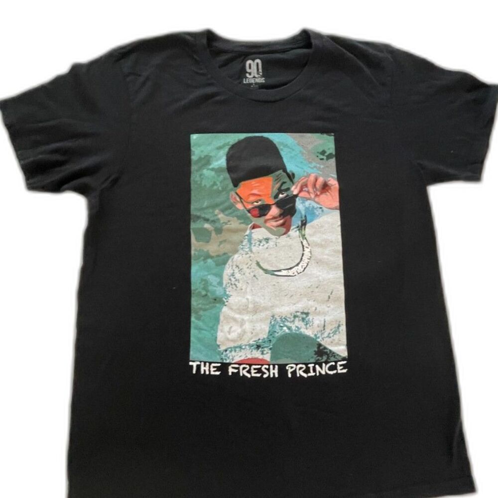 The Fresh Prince Of Bel-Air Shirt Large Black Graphic Print S/s Tee 90s Legends